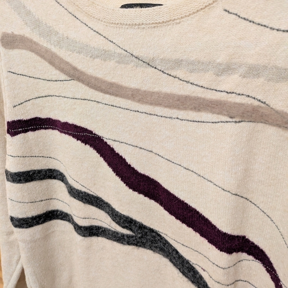 Parkhurst Cream Top with Multicolor Stripes - Picture 4 of 4
